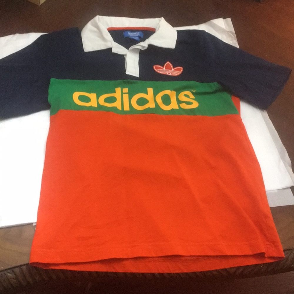 Adidas Original three stripes shirt, size S